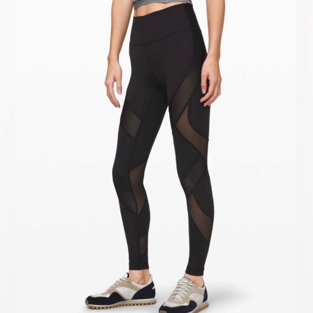 NWOT Lululemon Wunder Under HR Tights | Black | 28” | Mesh